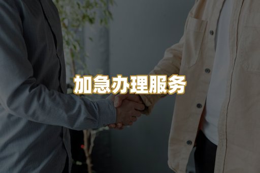 加急办理服务